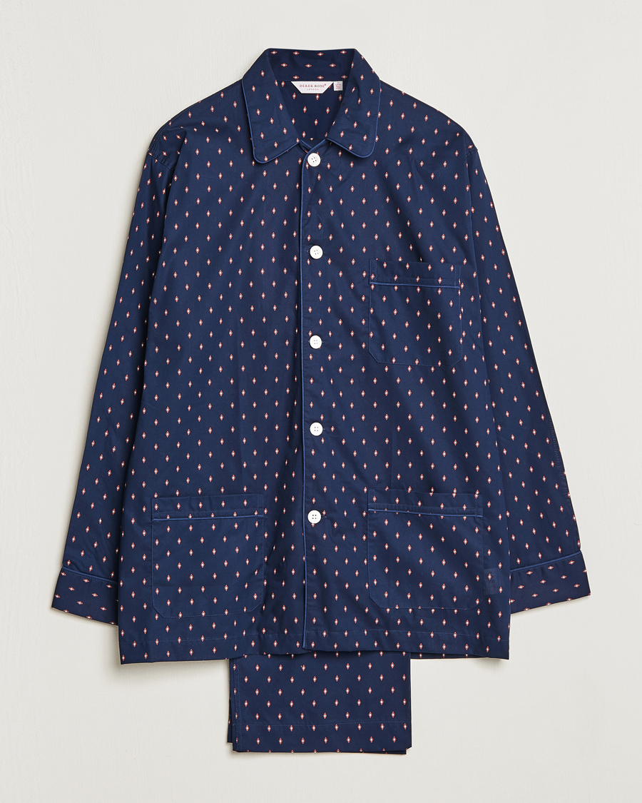Uomini | Accappatoi & Pigiami | Derek Rose | Cotton Pyjama Set Navy