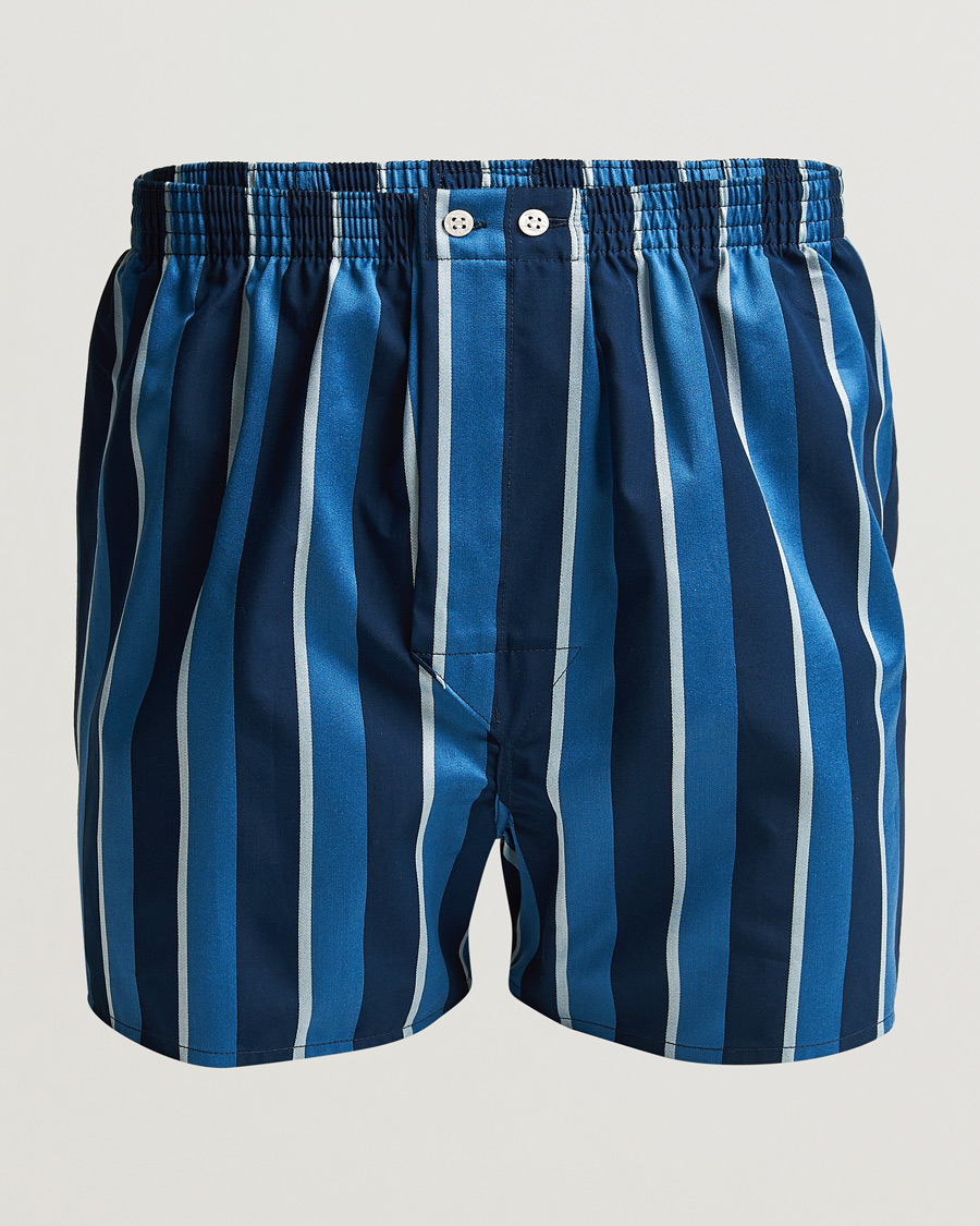 Uomini | Biancheria intima | Derek Rose | Classic Fit Striped Cotton Boxer Shorts Blue Multi