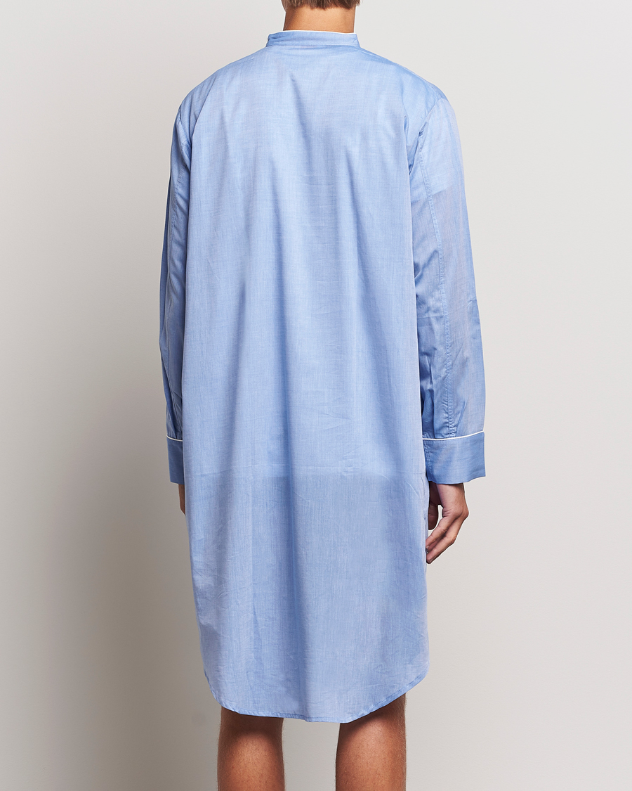 Uomini | Derek Rose Cotton Pullover Nightshirt Light Blue | Derek Rose | Cotton Pullover Nightshirt Light Blue
