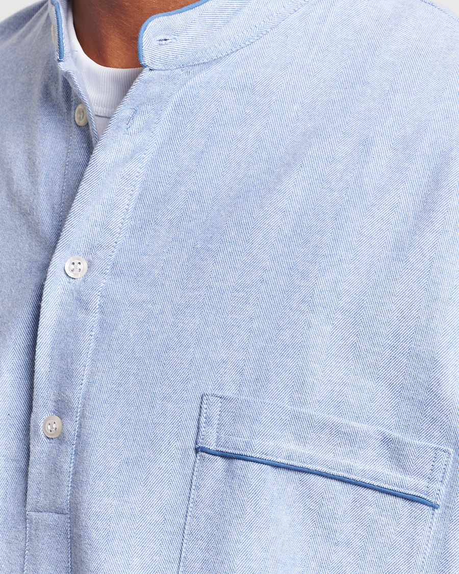 Uomini | Accappatoi & Pigiami | Derek Rose | Cotton Pullover Nightshirt Light Blue