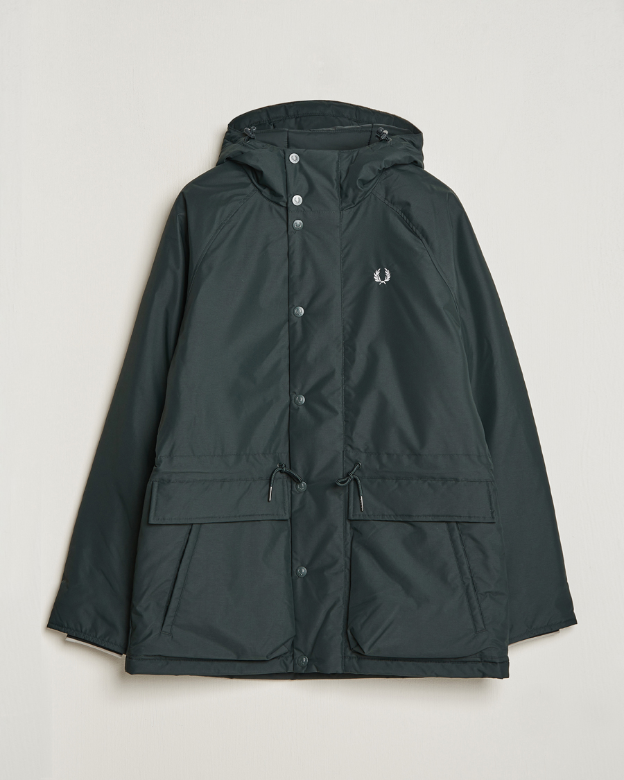 Uomini | Giacche | Fred Perry | Padded Zip Through Parka Night Green