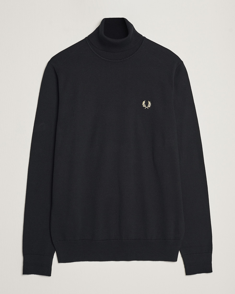Uomini | Maglieria | Fred Perry | Classic Rollnock Jumper Black