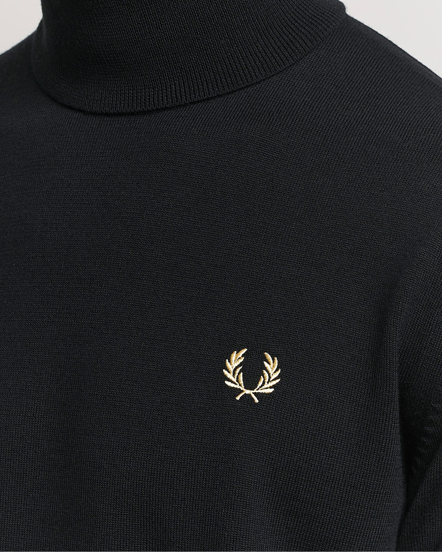 Uomini | Maglieria | Fred Perry | Classic Rollnock Jumper Black