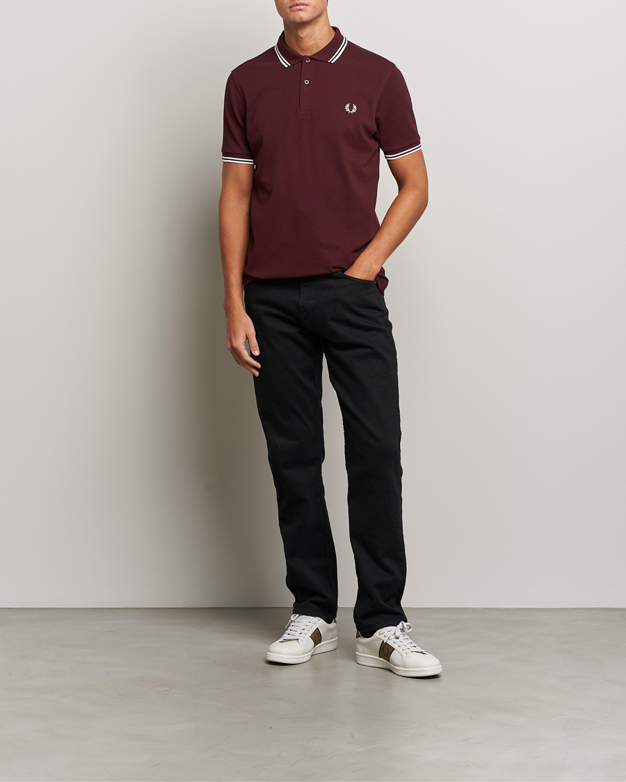 Uomini | Polo | Fred Perry | Twin Tipped Polo Shirt Oxblood