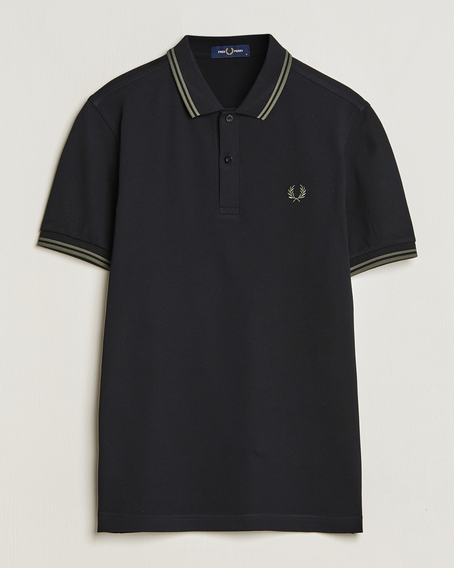 Uomini | Polo | Fred Perry | Twin Tipped Polo Shirt Black