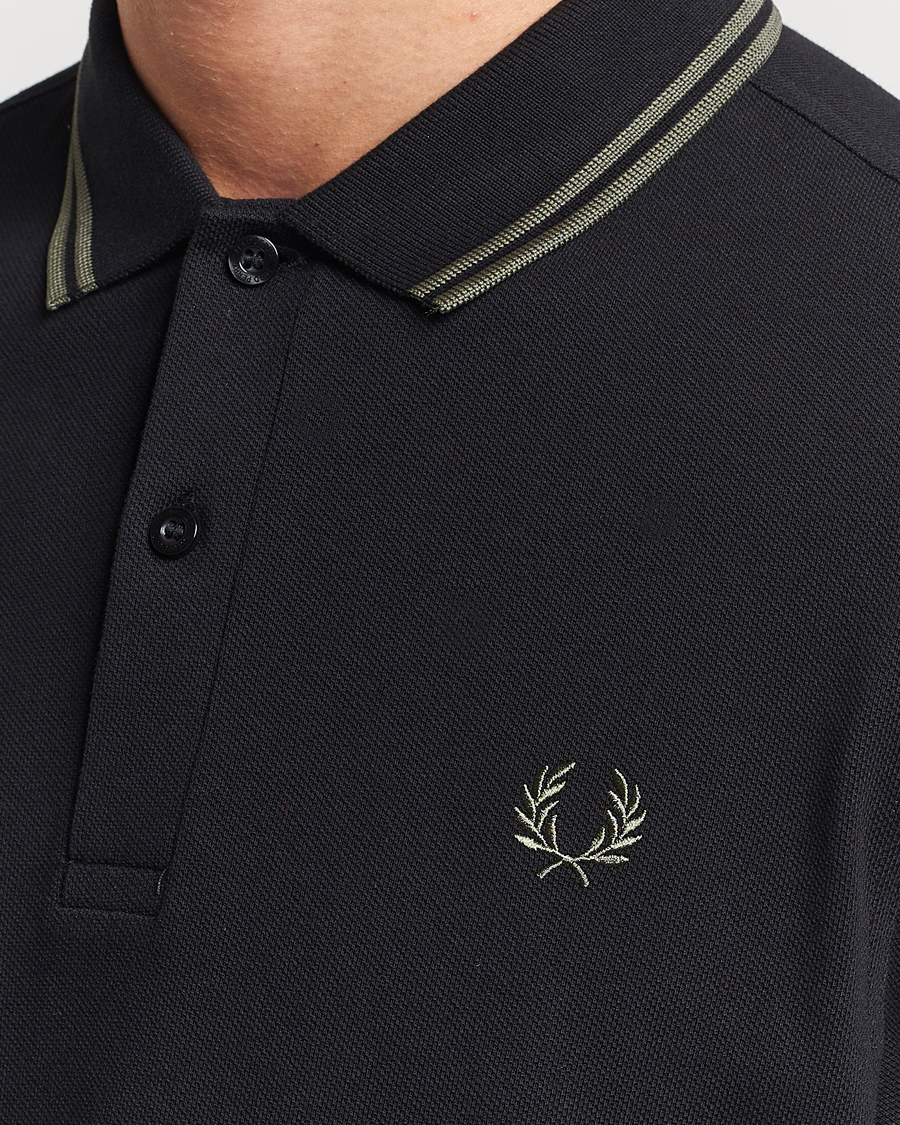 Uomini | Polo | Fred Perry | Twin Tipped Polo Shirt Black