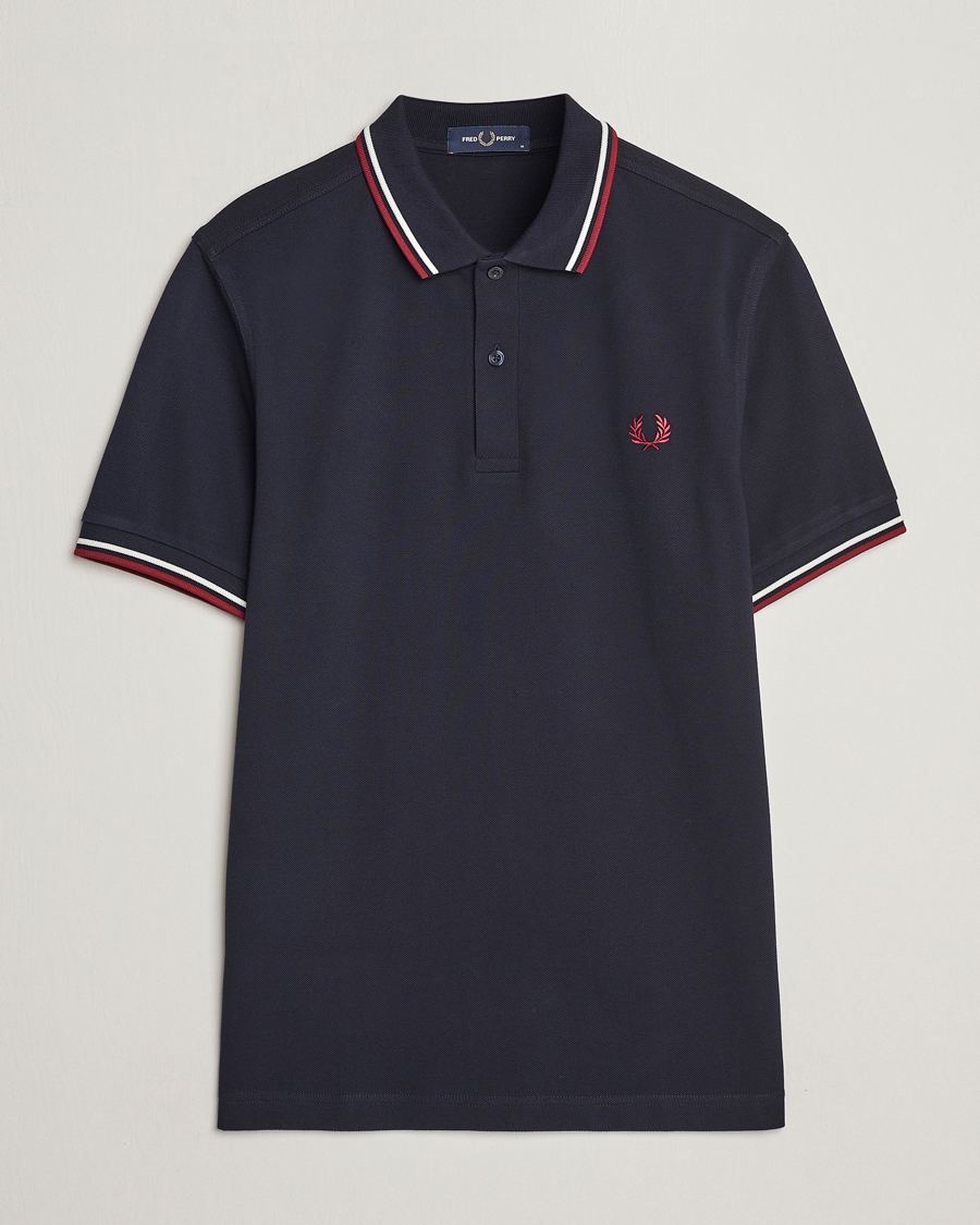 Uomini | Polo | Fred Perry | Twin Tipped Polo Shirt Navy