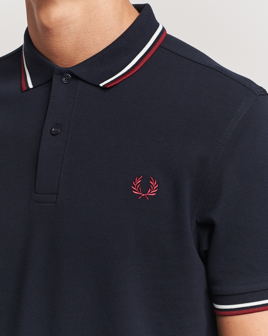 Uomini | Polo | Fred Perry | Twin Tipped Polo Shirt Navy