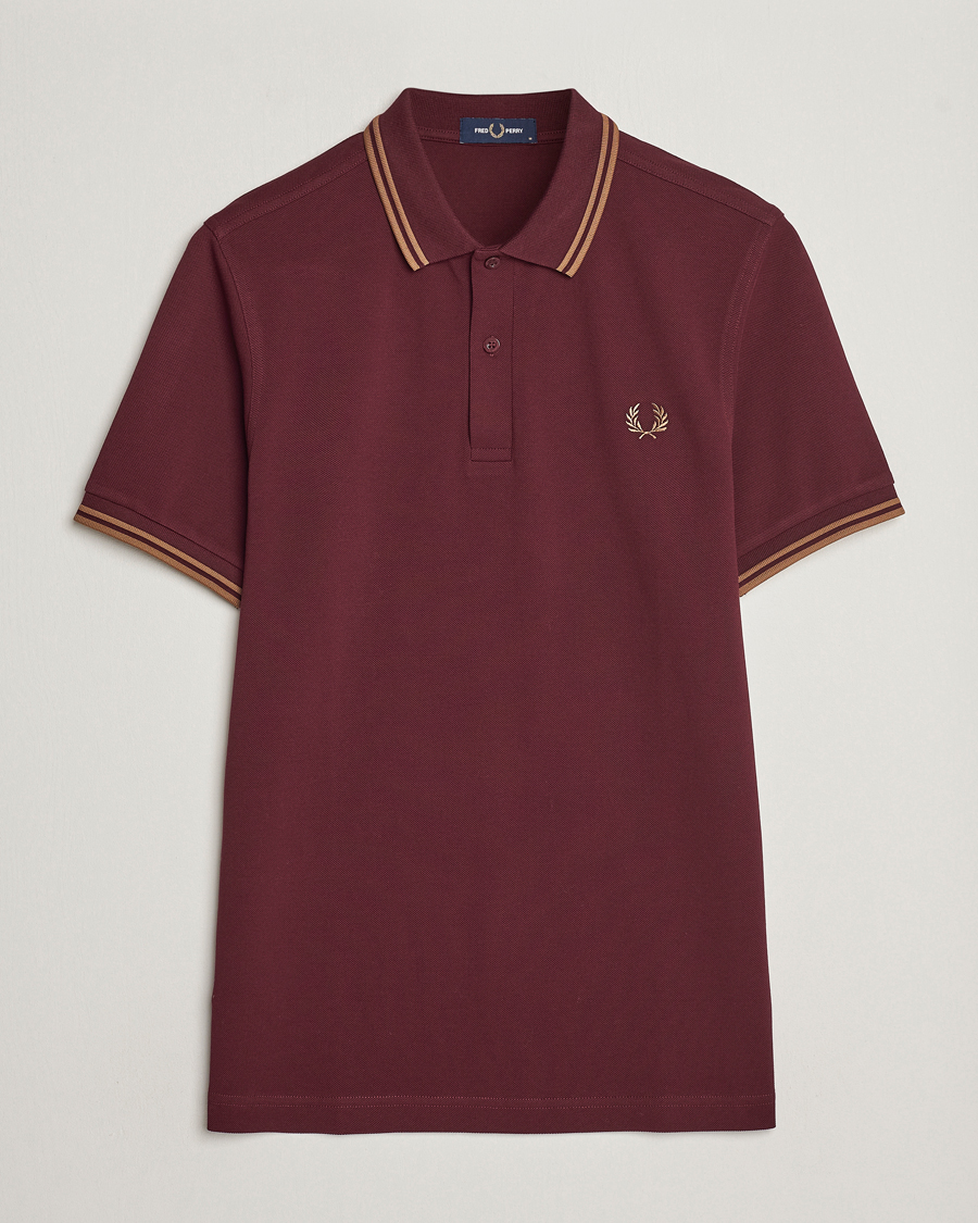 Uomini | Polo | Fred Perry | Twin Tipped Polo Shirt Oxblood