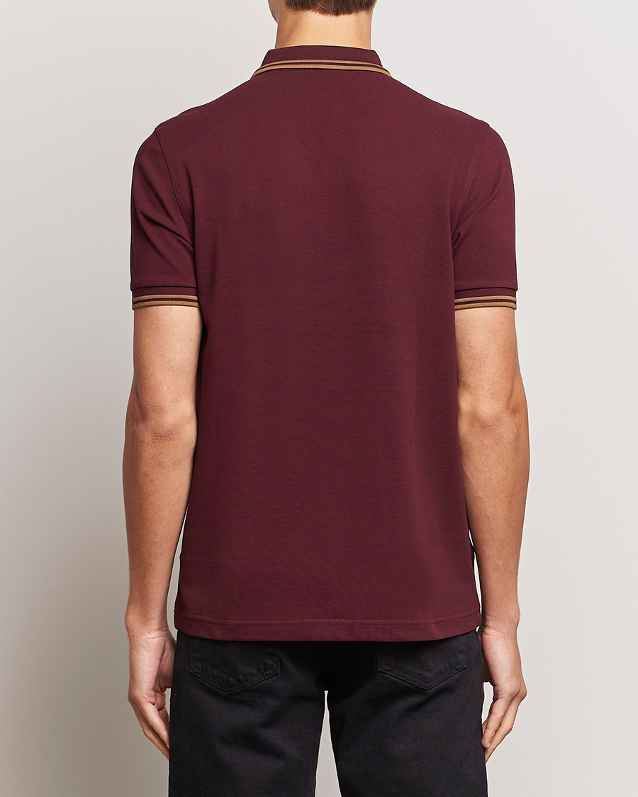 Uomini | Polo | Fred Perry | Twin Tipped Polo Shirt Oxblood