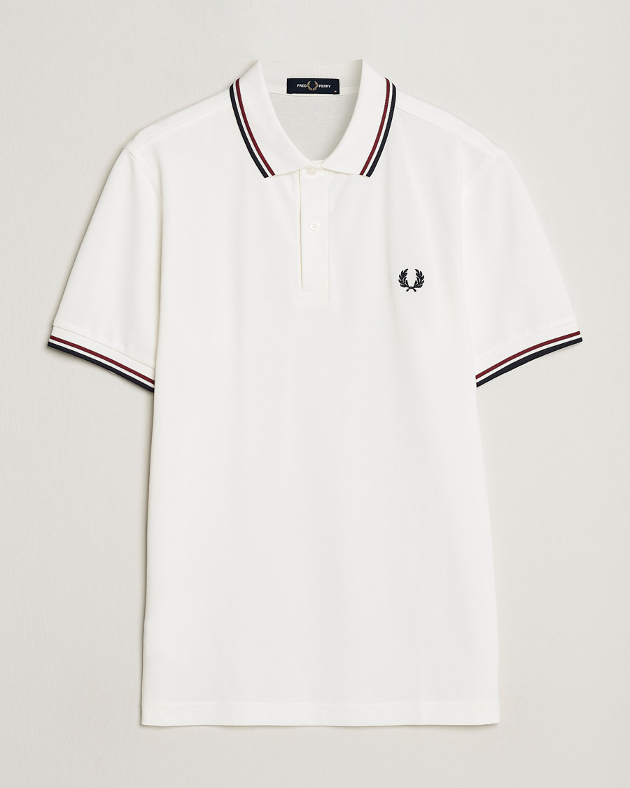 Uomini | Polo | Fred Perry | Twin Tipped Polo Shirt Snow White