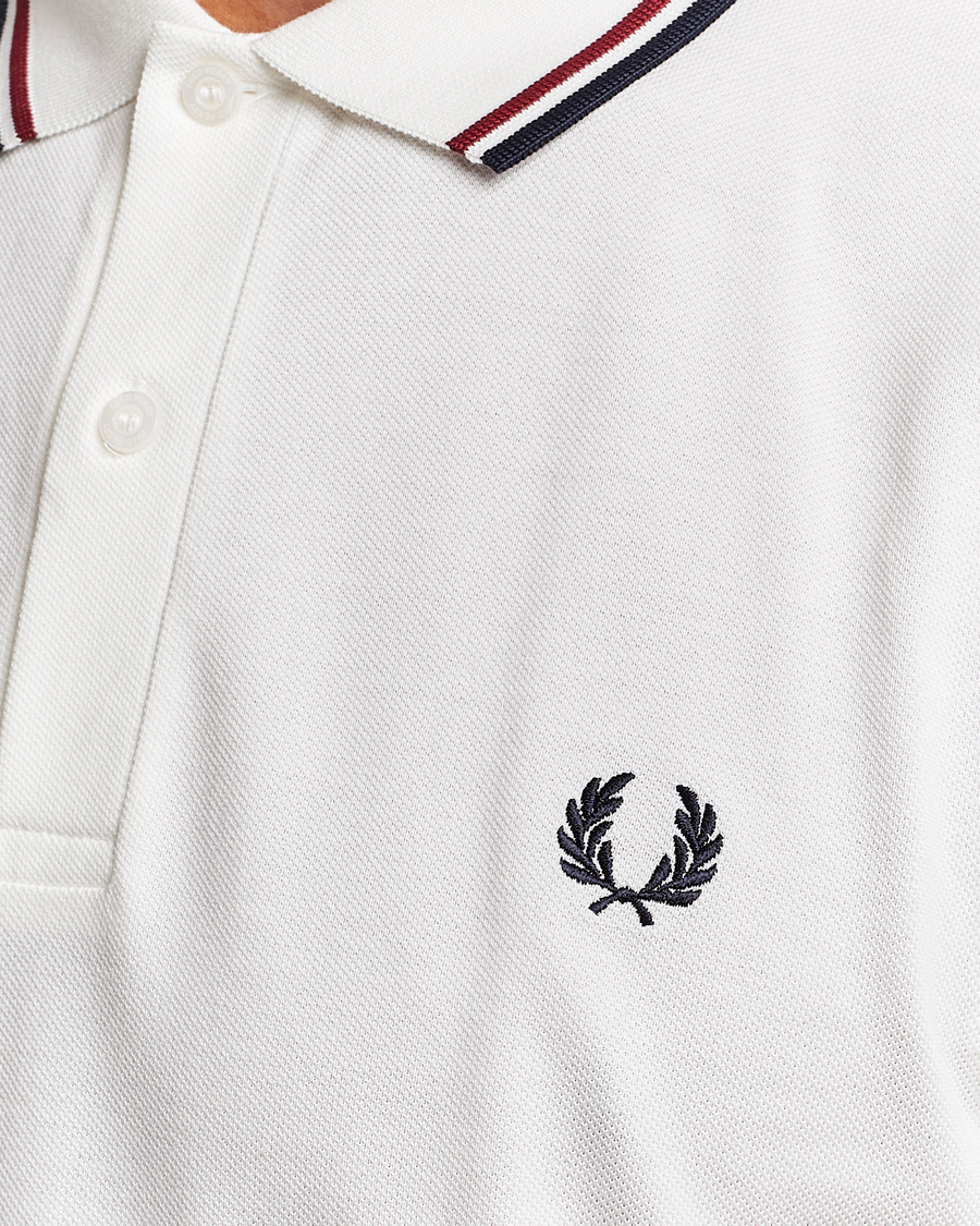 Uomini | Polo | Fred Perry | Twin Tipped Polo Shirt Snow White