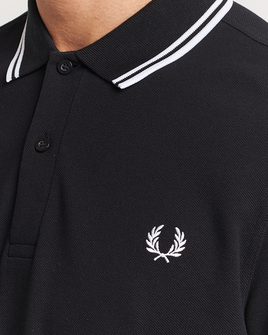 Uomini | Polo | Fred Perry | Long Sleeve Twin Tipped Shirt Black