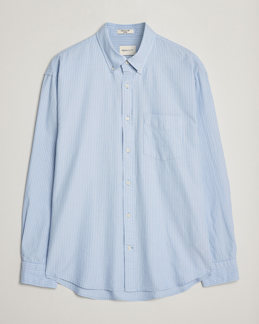 Uomini | Camicie | GANT | Regular Fit Archive Oxford Striped Shirt Muted Blue