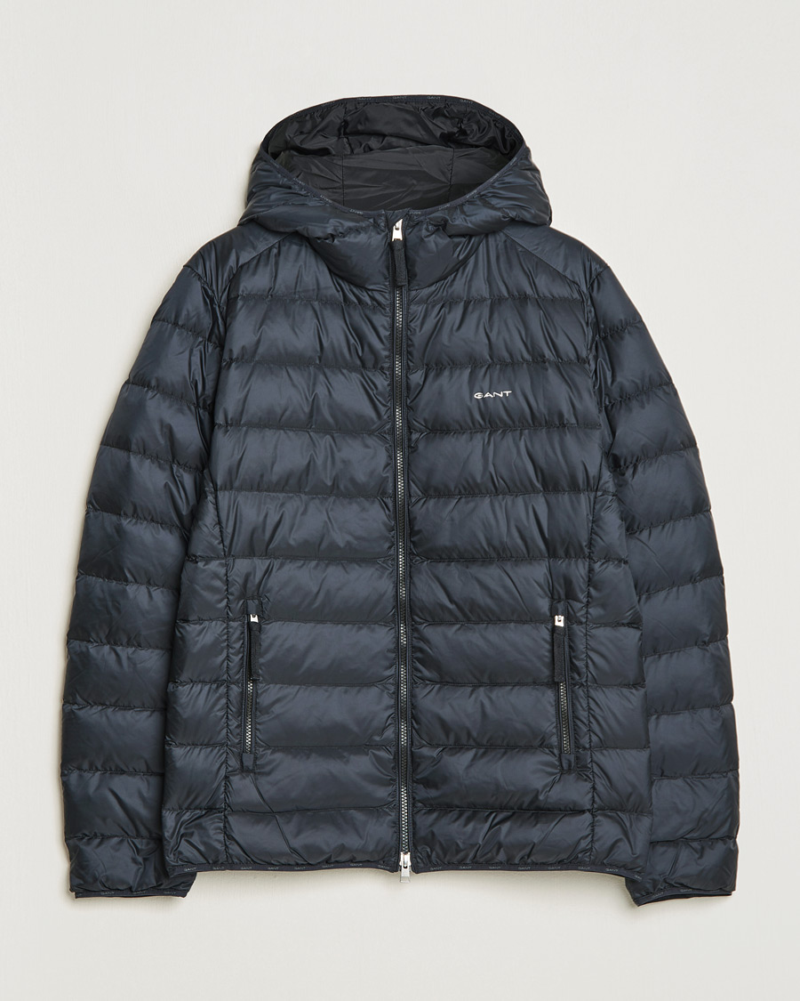 Uomini | Giacche | Gant | Light Down Hooded Jacket Black