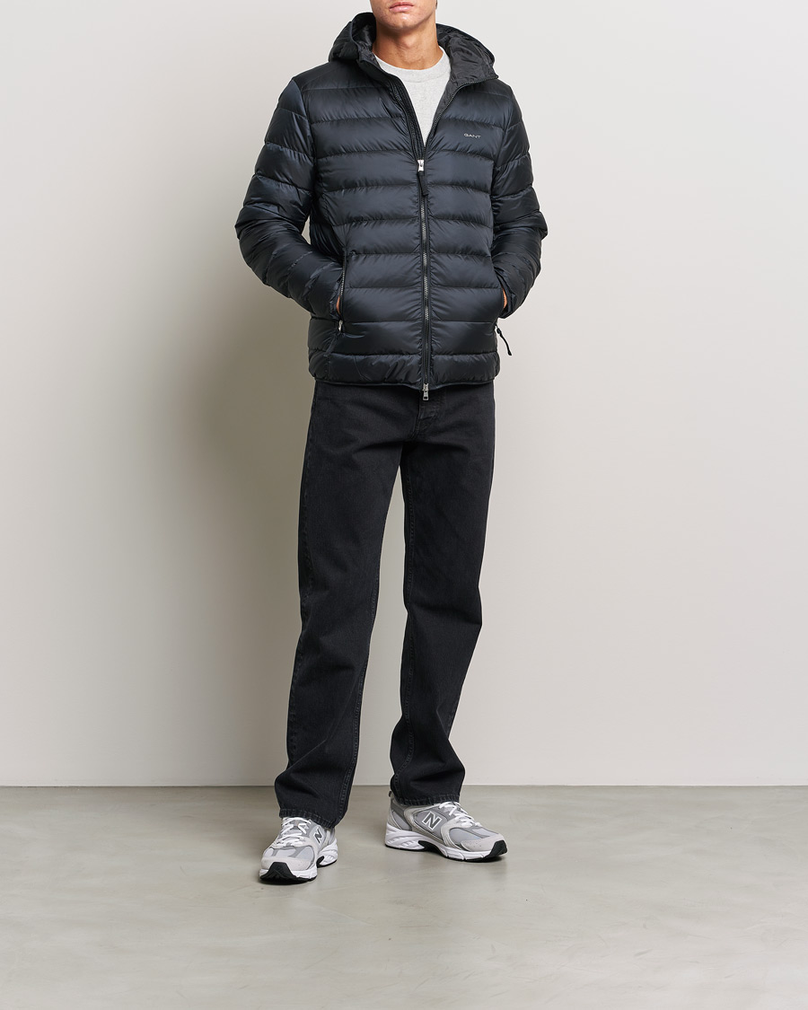 Uomini | Giacche | Gant | Light Down Hooded Jacket Black