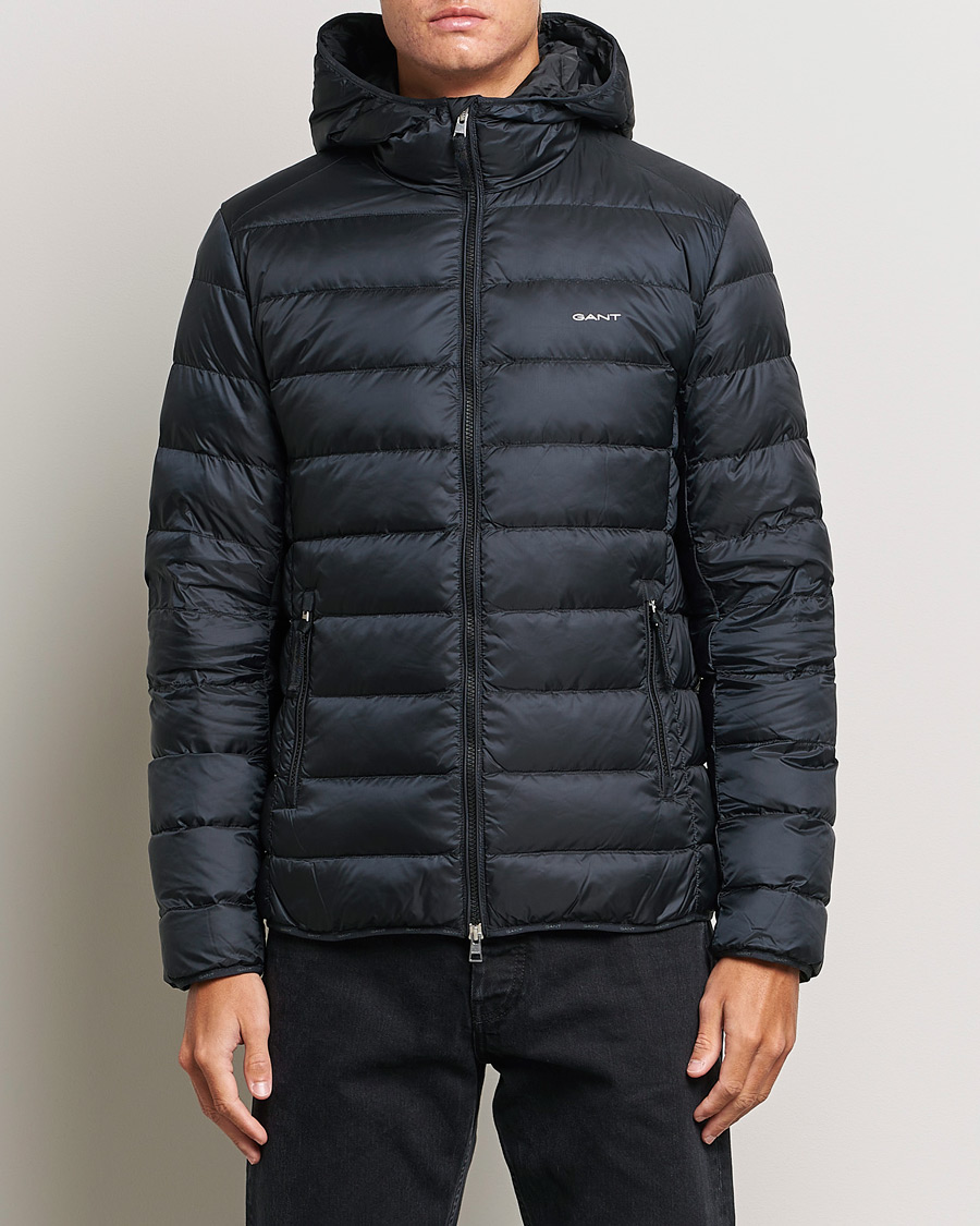 Uomini | Giacche | Gant | Light Down Hooded Jacket Black