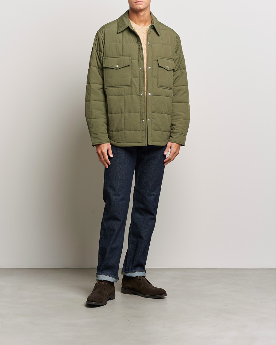 Uomini | Giacche | GANT | Quilted Shirt Jacket Calamata Green