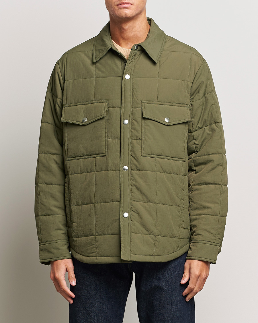 Uomini | Giacche | GANT | Quilted Shirt Jacket Calamata Green