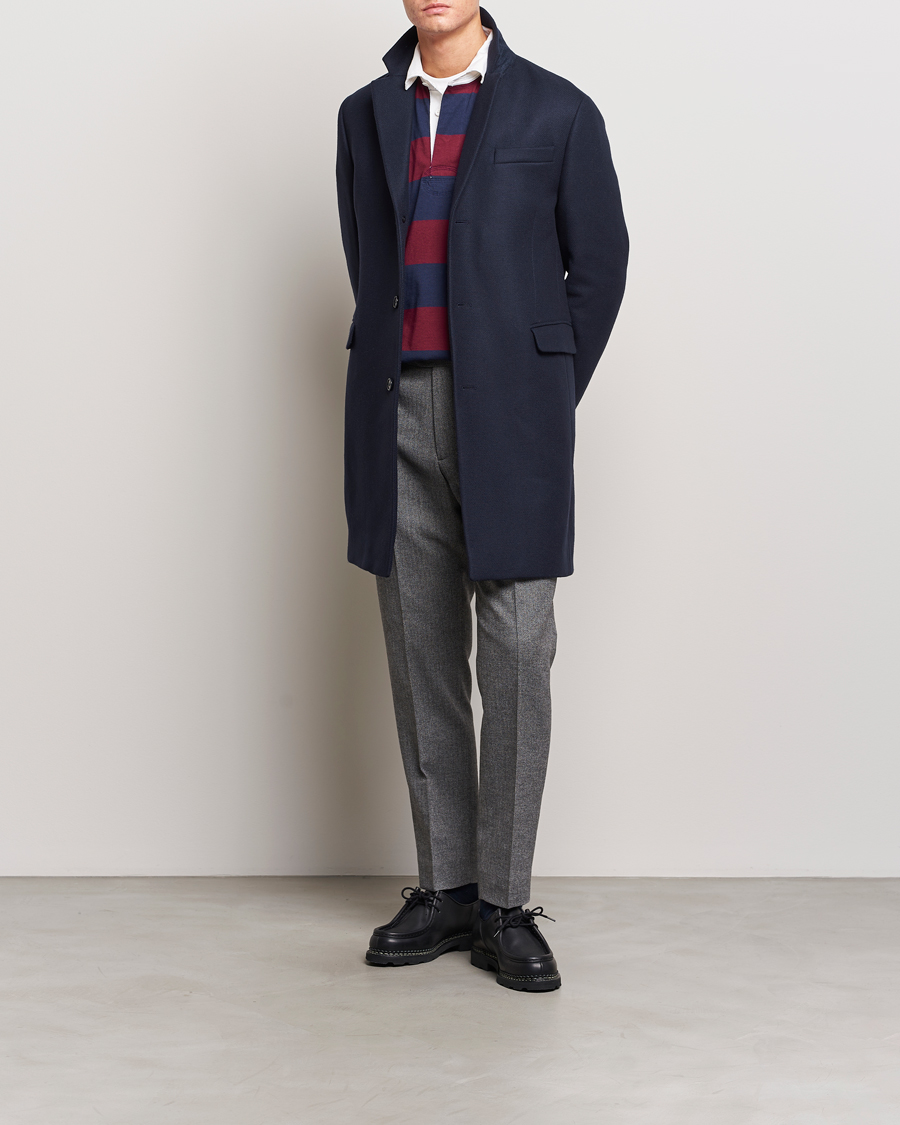 Uomini | Giacche | GANT | Tailored Wool Coat Night Blue