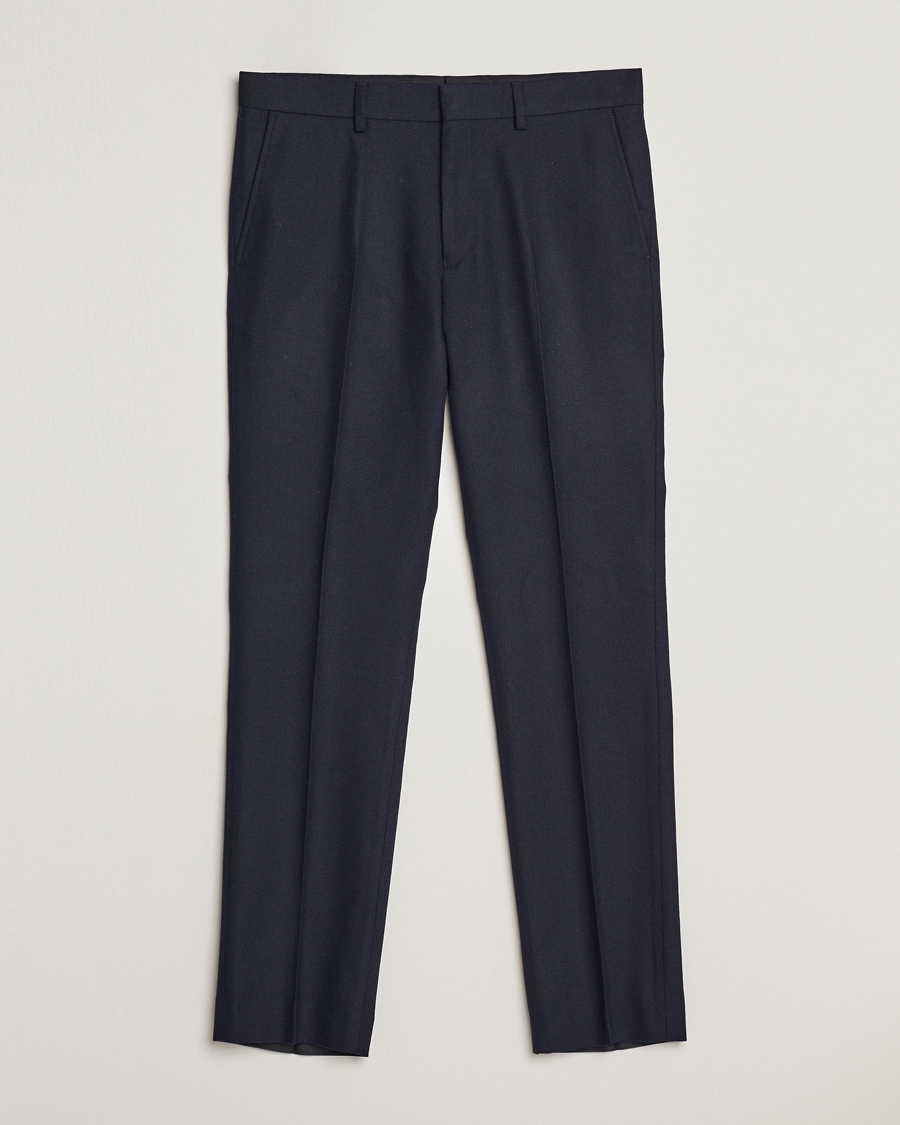 Uomini | Pantaloni | Gant | Slim Flannel Pants Evening Blue
