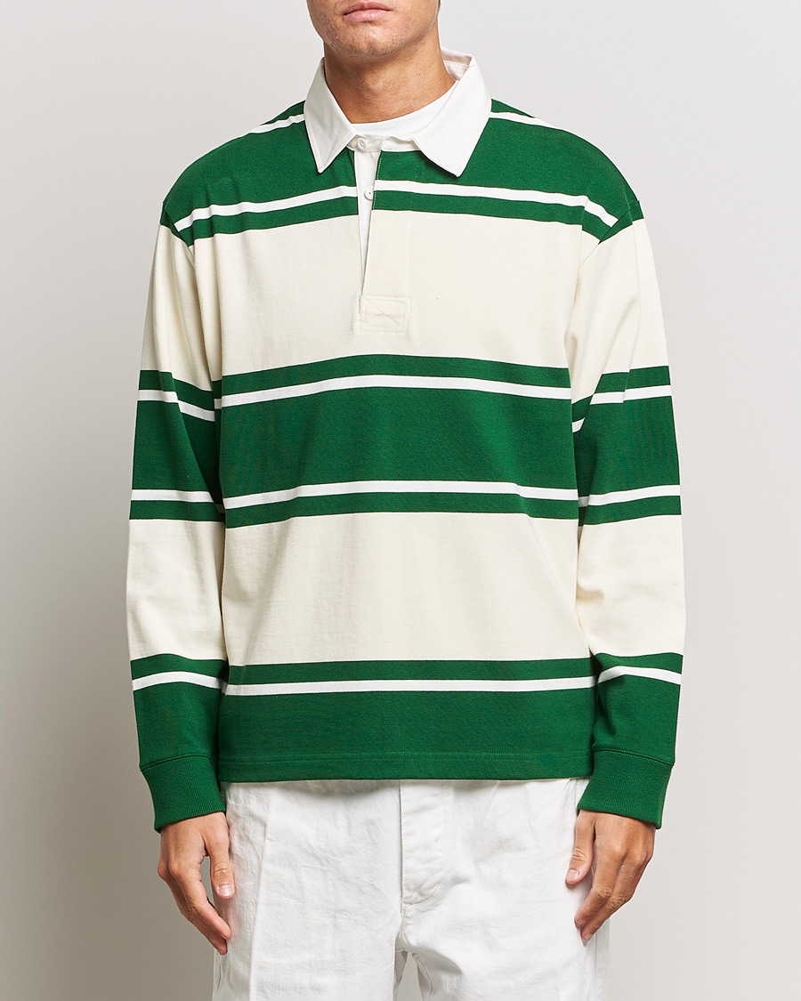 Uomini | Maglieria | GANT | Striped Heavy Rugger Strong Green