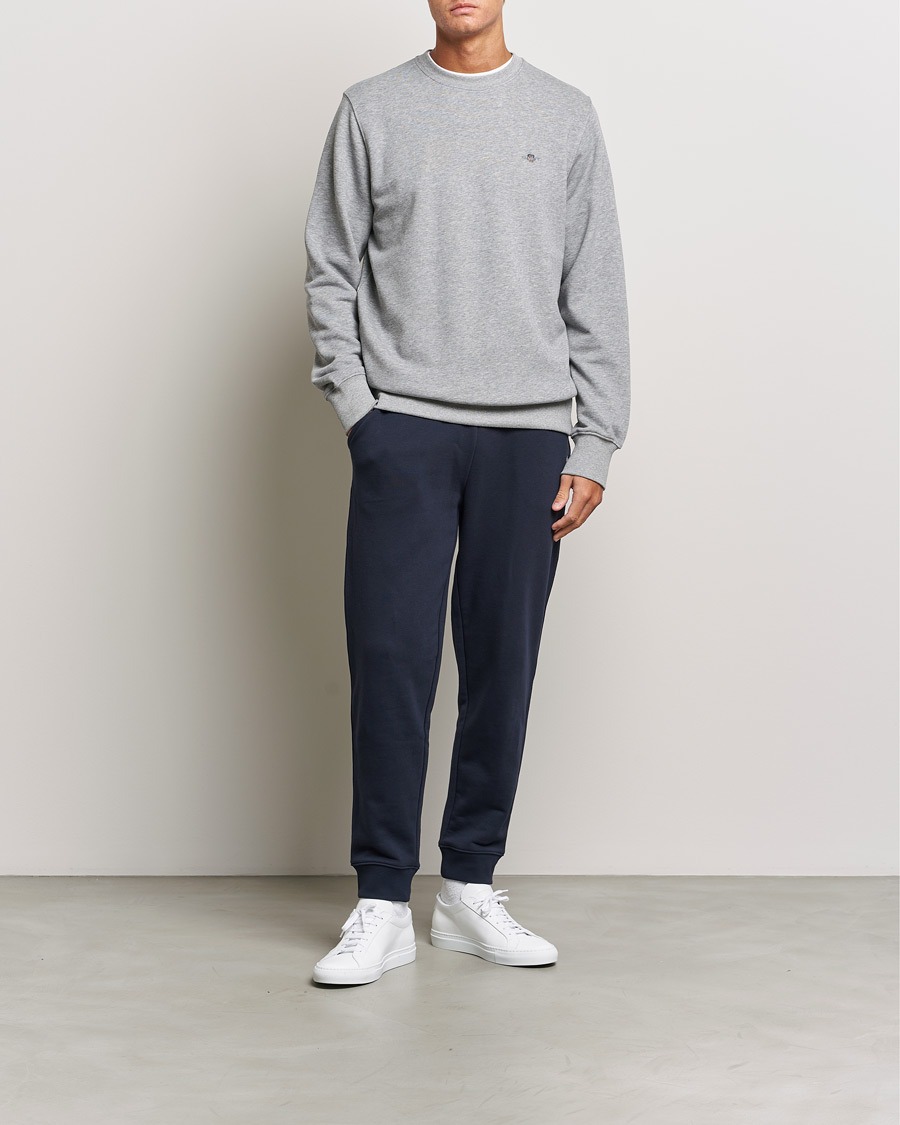Uomini | Maglieria | Gant | Original Crew Neck Sweatshirt Grey Melange