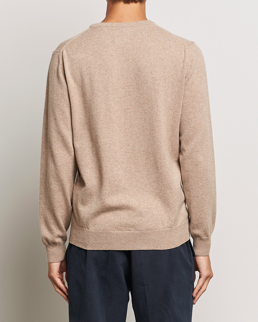 Uomini | Maglieria | GANT | Lambswool Crew Neck Pullover Dark Sand