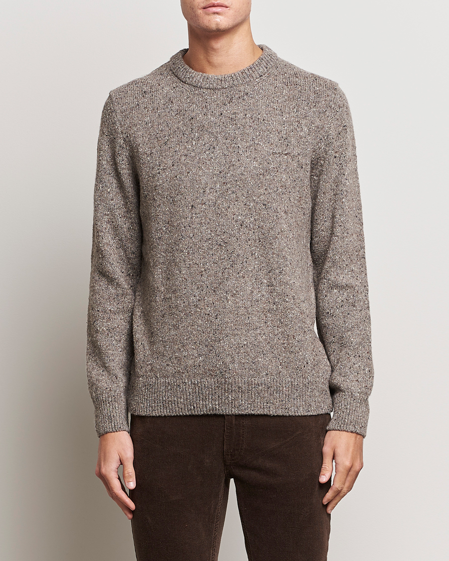 Uomini | Maglieria | GANT | Neps Donegal Crew Neck Sweater Dark Grey