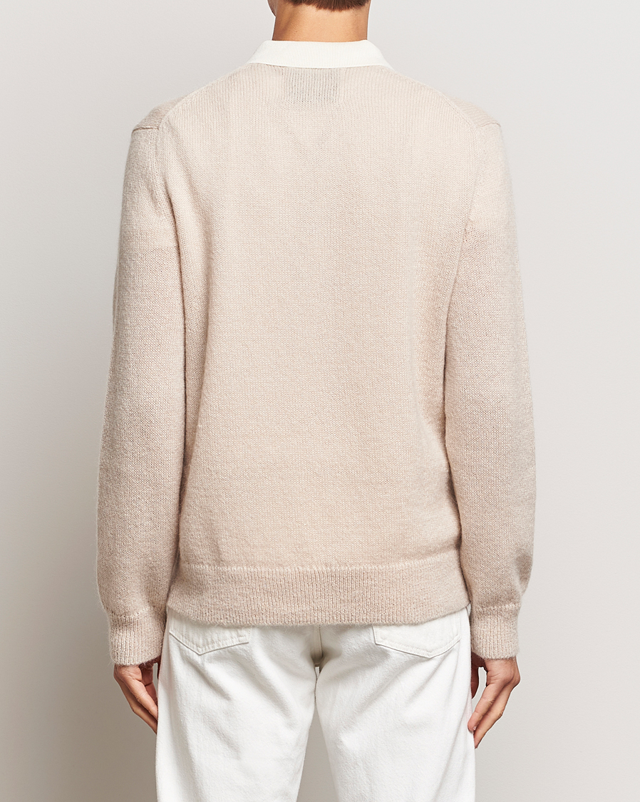 Uomini | Maglieria | GANT | Mohair Knitted Polo Soft Oat