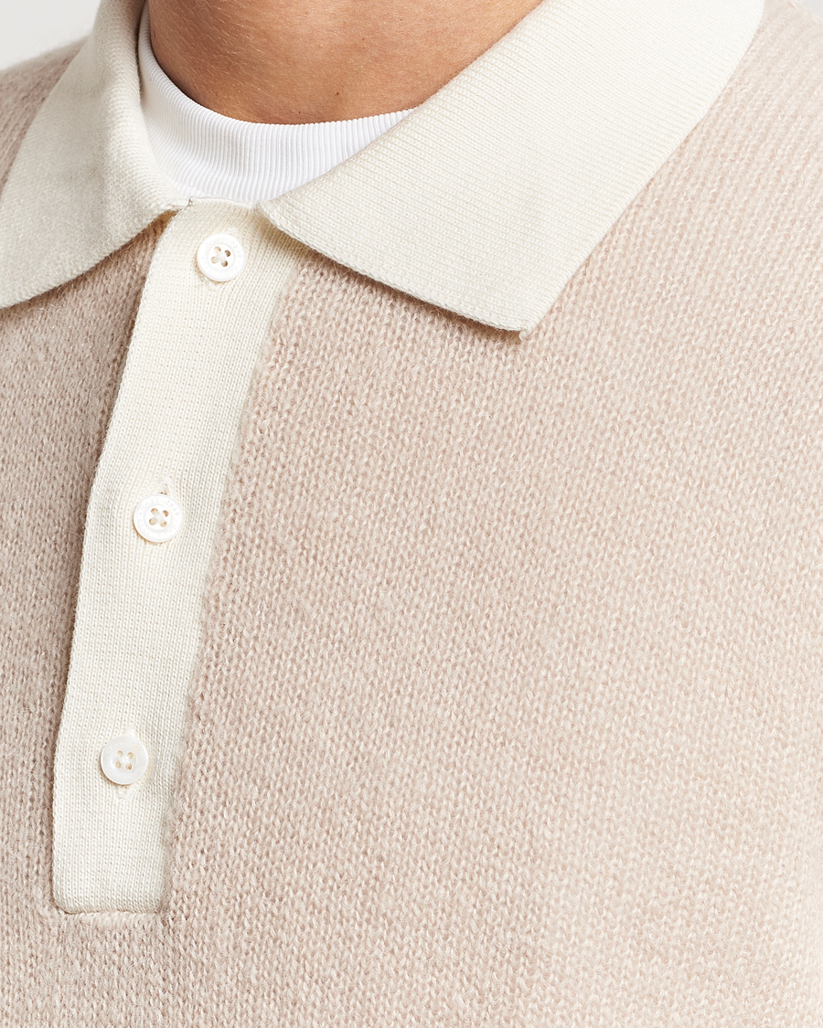 Uomini | Maglieria | GANT | Mohair Knitted Polo Soft Oat