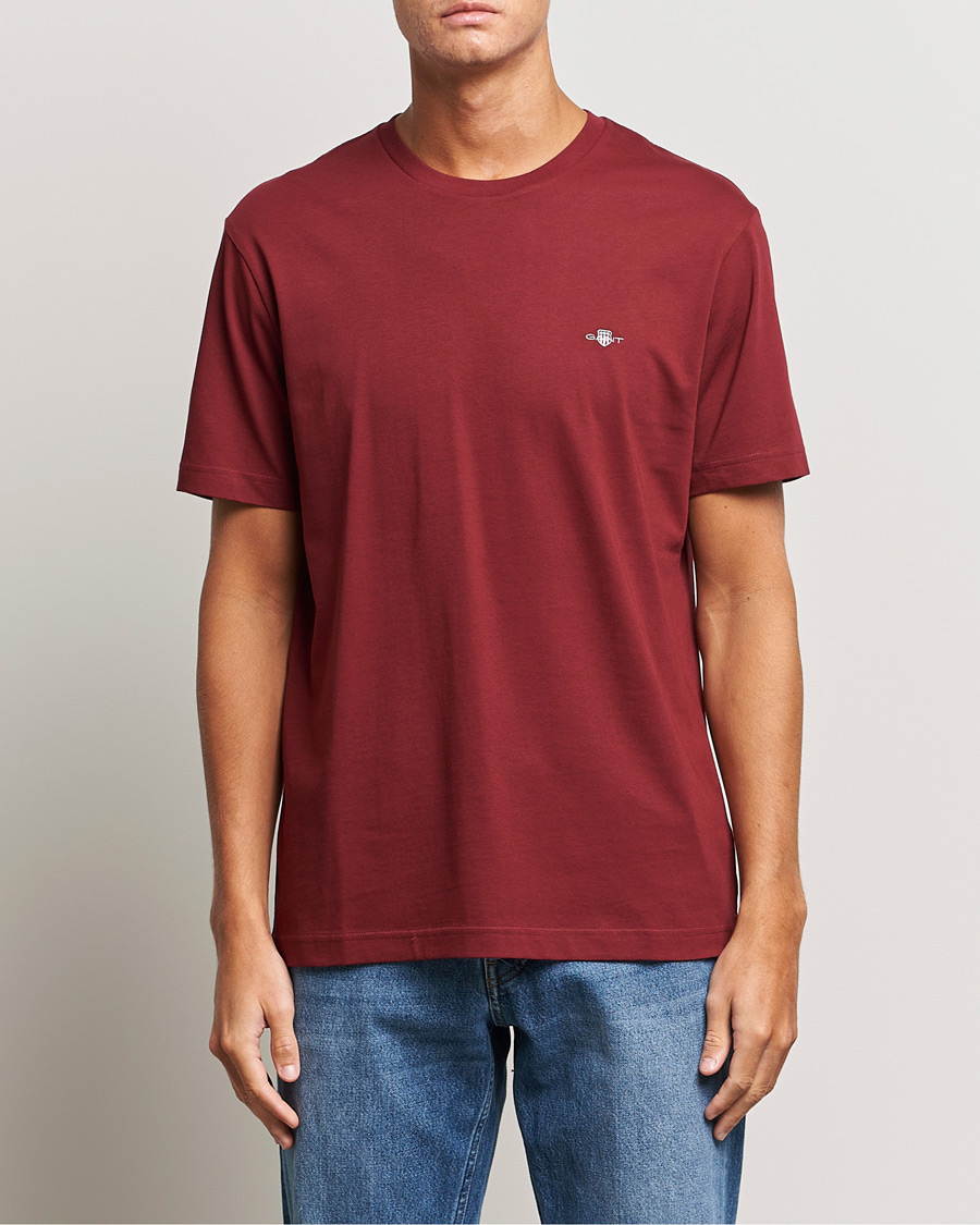 Uomini | T-shirt | GANT | The Original T-shirt Plumped Red