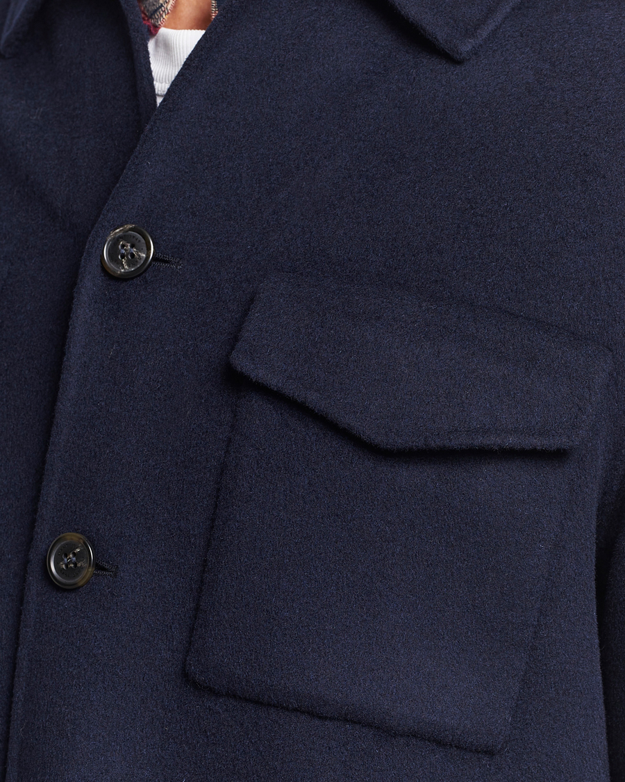 Uomini | Giacche | GANT | Wool Pocket Shirt Jacket Evening Blue