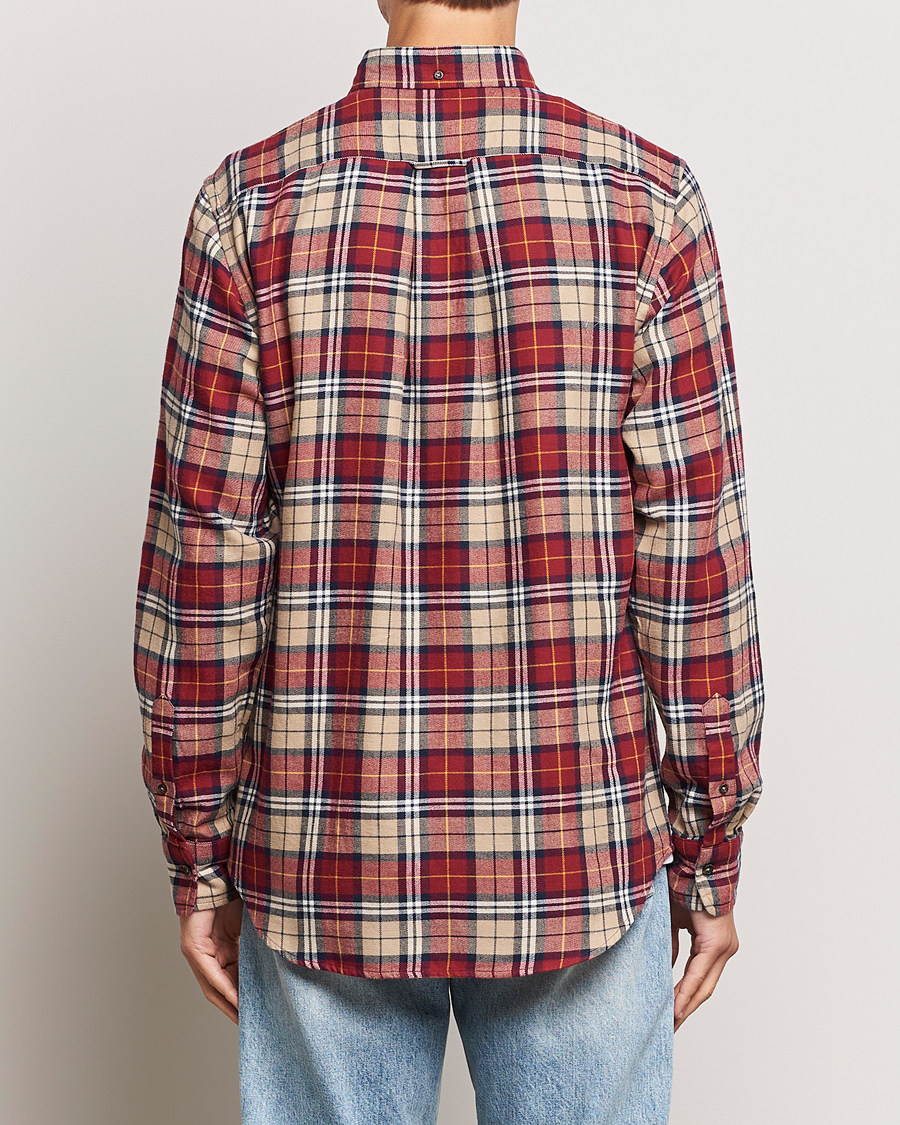 Uomini | Camicie | Gant | Regular Fit Flannel Checked Shirt Plumped Red