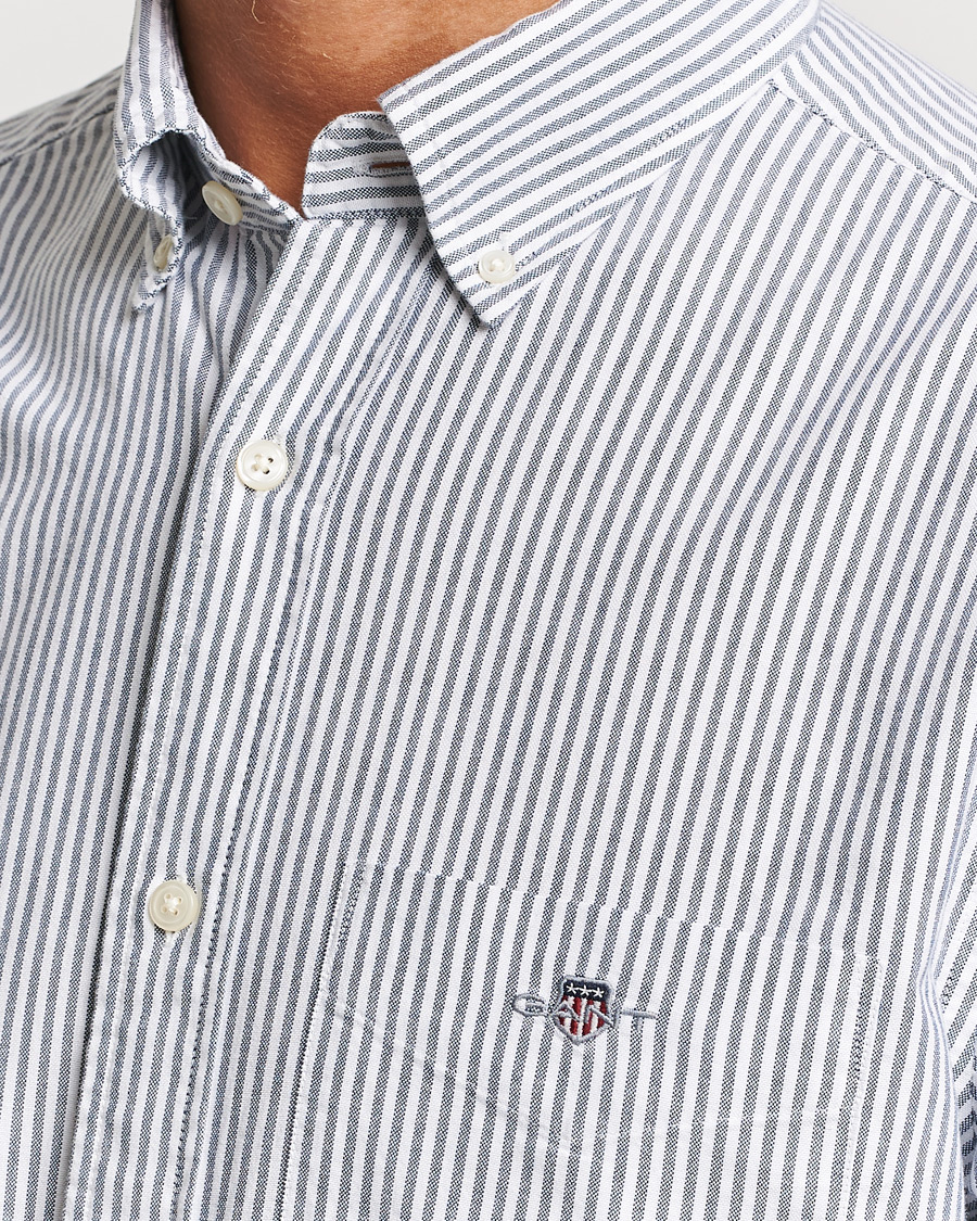 Uomini | Camicie | GANT | Regular Fit Striped Oxford Shirt Persien Blue