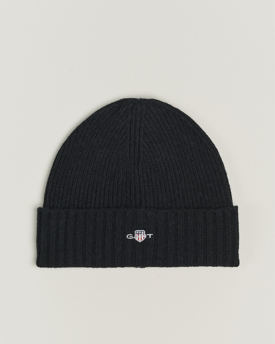 Uomini | Berretti | Gant | Wool Lined Beanie Black