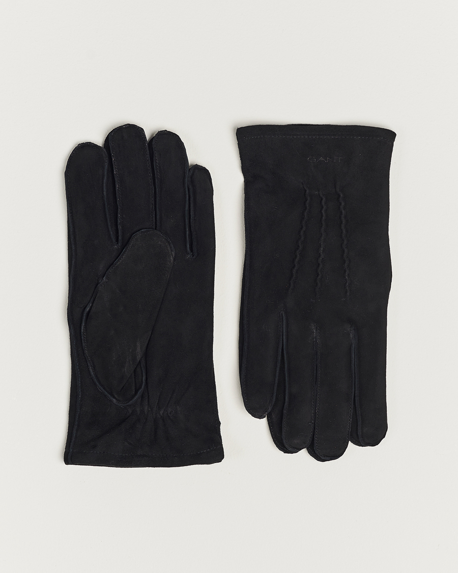 Uomini | GANT Classic Suede Gloves Black | Gant | Classic Suede Gloves Black