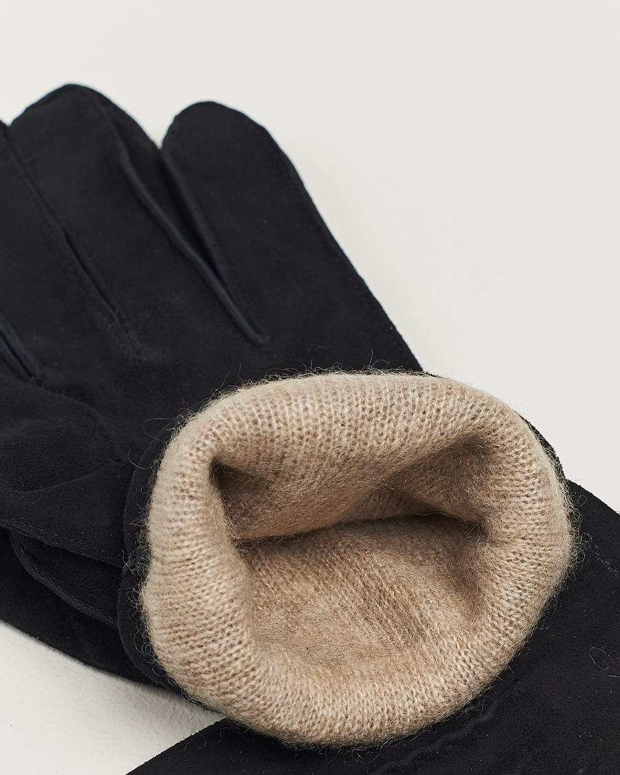 Uomini | GANT Classic Suede Gloves Black | Gant | Classic Suede Gloves Black