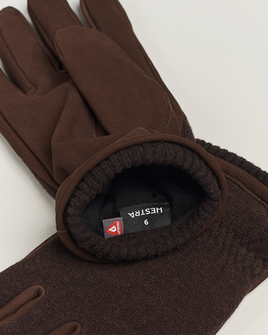 Uomini | Hestra Noah Nubuck Wool Tricot Glove Espresso | Hestra | Noah Nubuck Wool Tricot Glove Espresso