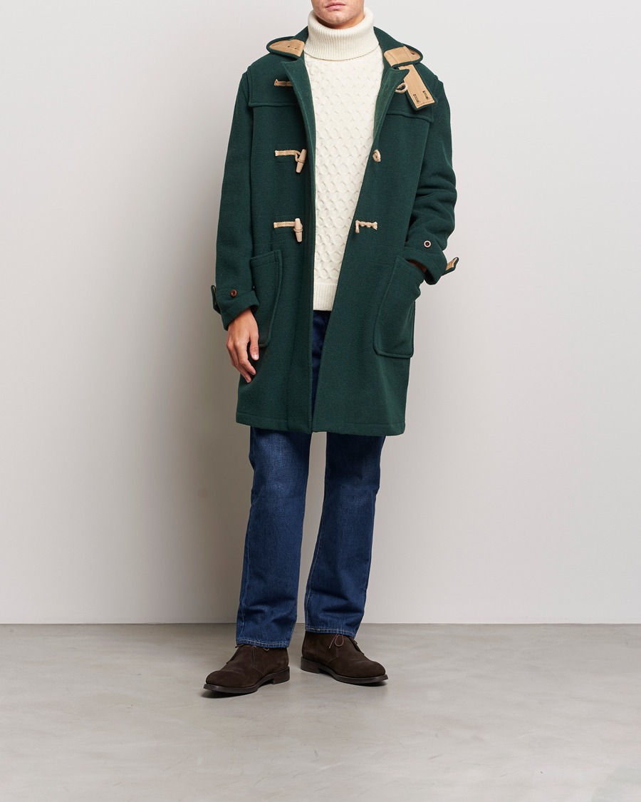 Uomini | Giacche | Gloverall | 575 Monty Original Duffle Coat Pine Green