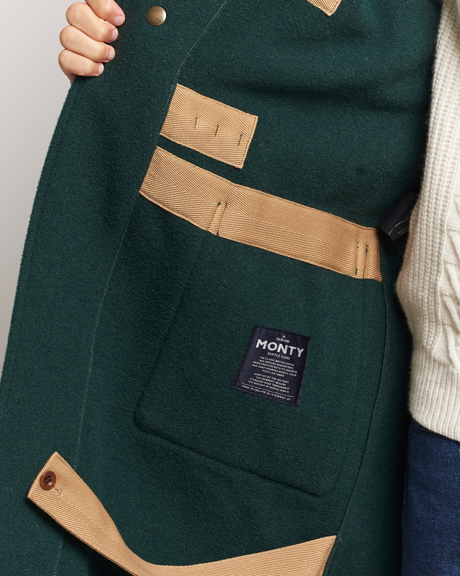 Uomini | Giacche | Gloverall | 575 Monty Original Duffle Coat Pine Green
