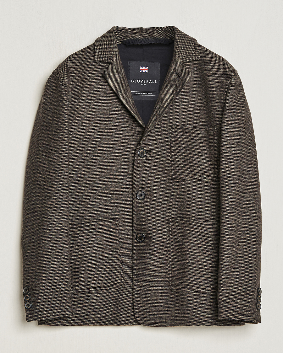 Uomini | Giacche | Gloverall | Wool Worker Shirt Jacket Black/White