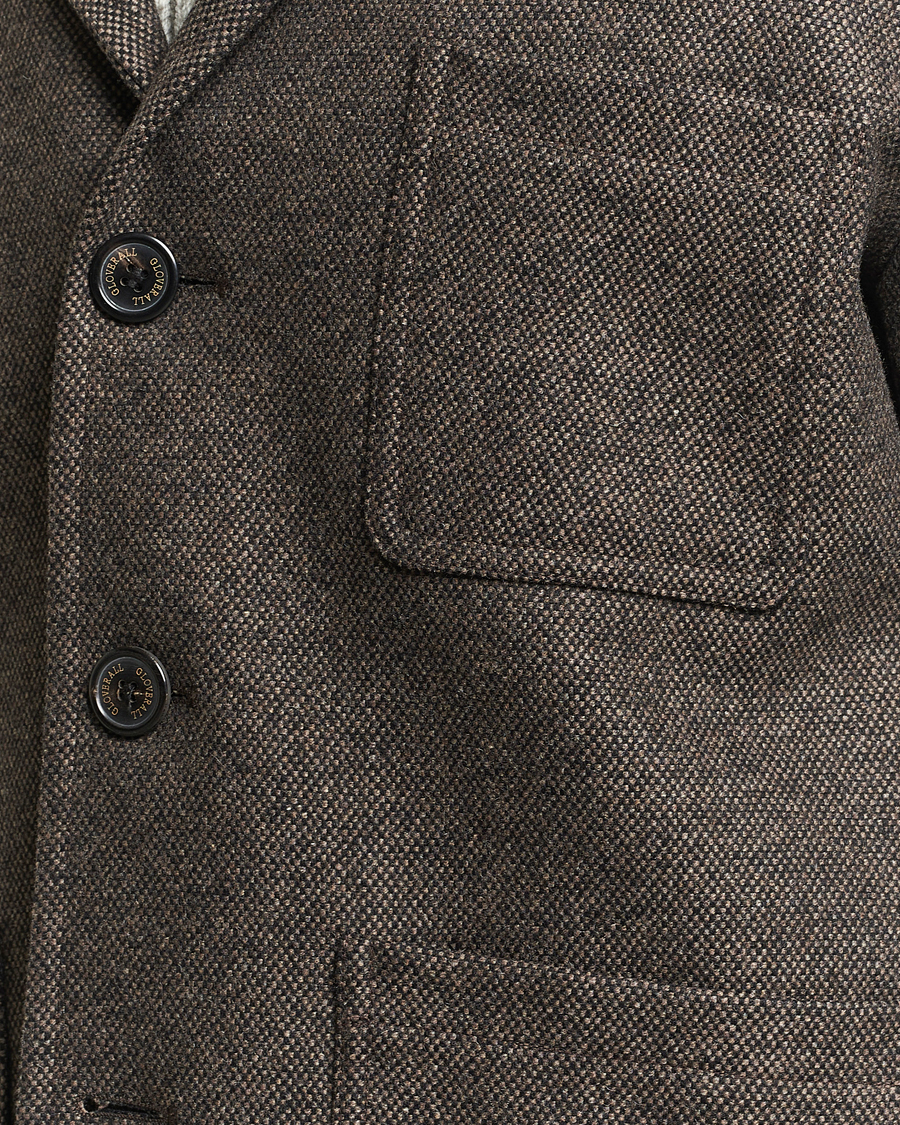 Uomini | Giacche | Gloverall | Wool Worker Shirt Jacket Black/White