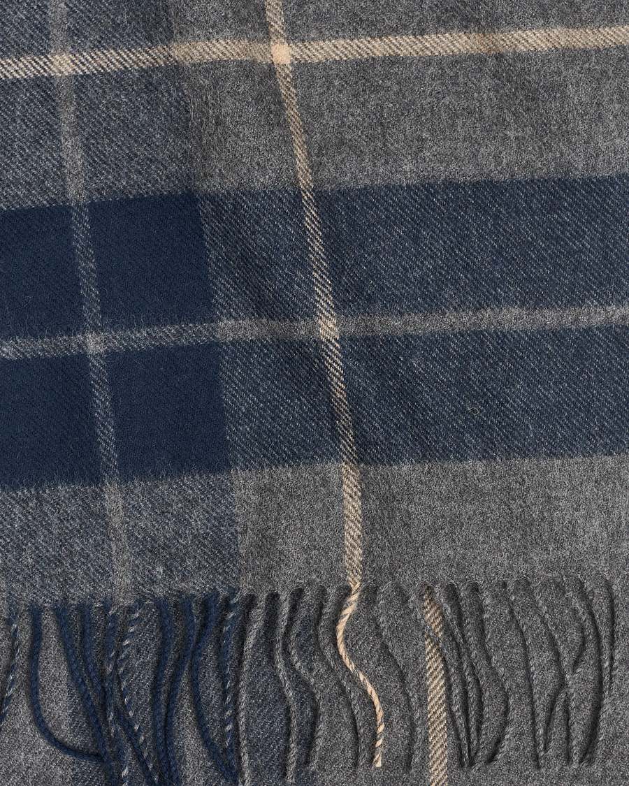 Uomini | Gloverall Lambswool Scarf Grey Check | Gloverall | Lambswool Scarf Grey Check
