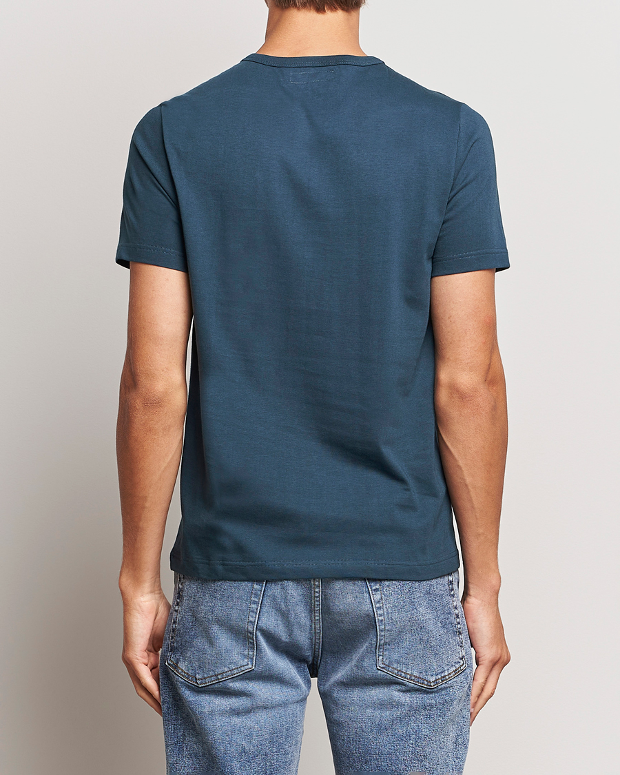 Uomini | T-shirt | Merz b. Schwanen | 1950s Classic Loopwheeled T-Shirt Mineral Blue