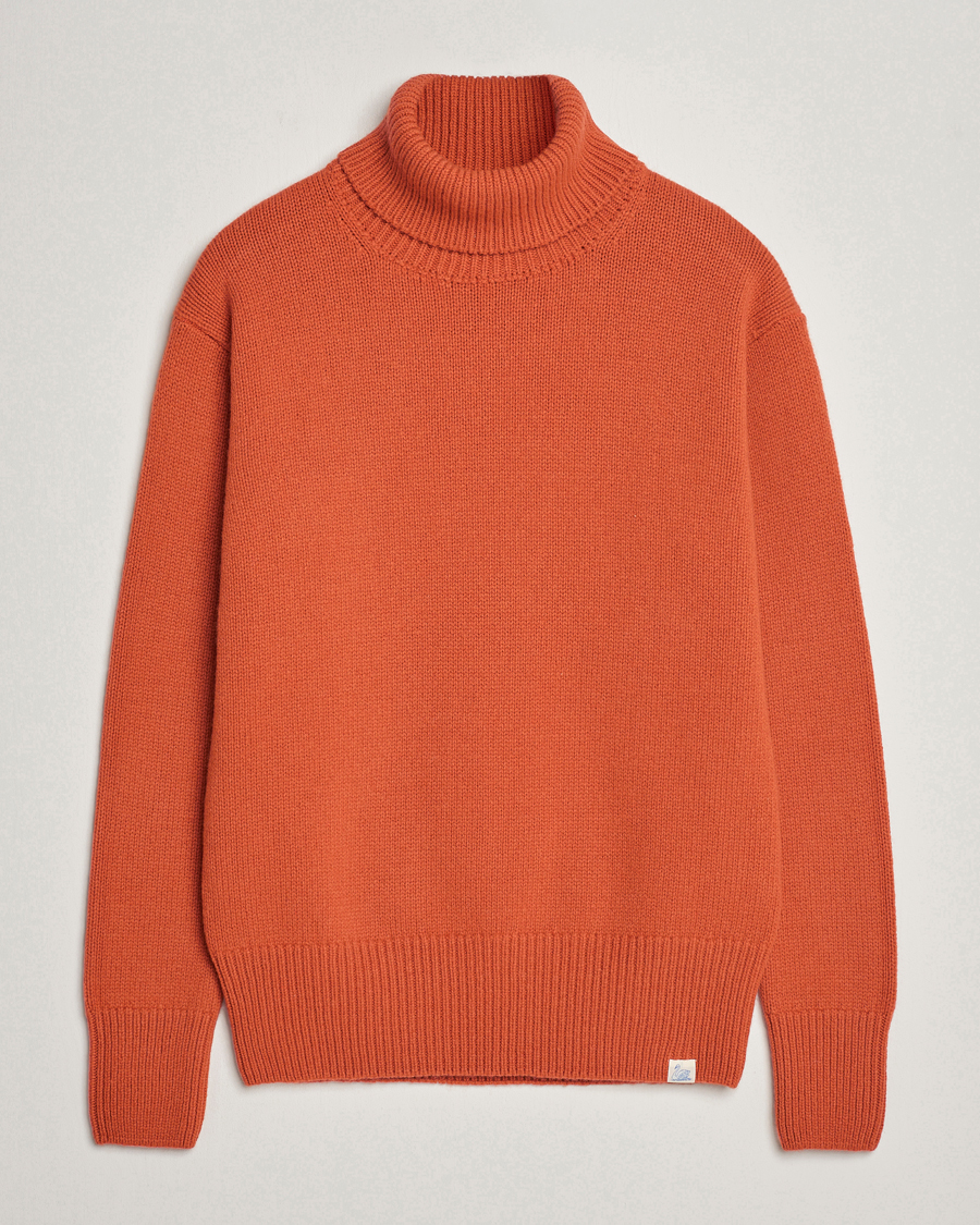 Uomini | Maglieria | Merz b. Schwanen | Cashmere/Merino Rollneck Rust