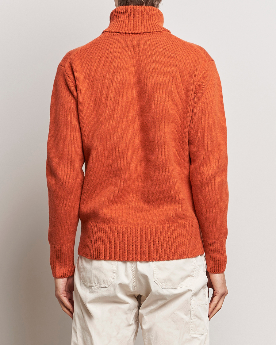 Uomini | Maglieria | Merz b. Schwanen | Cashmere/Merino Rollneck Rust