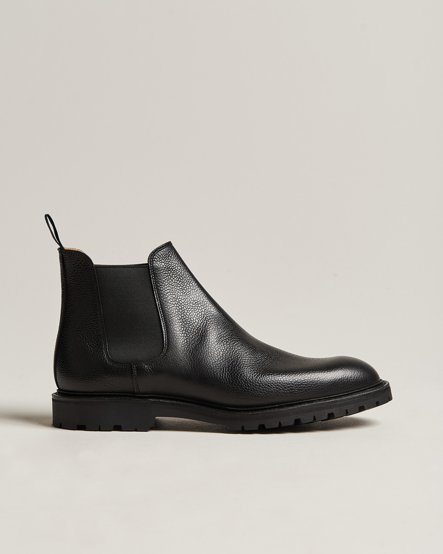 Uomini | Stivali | Crockett & Jones | Chelsea 11 Black Calf Grained