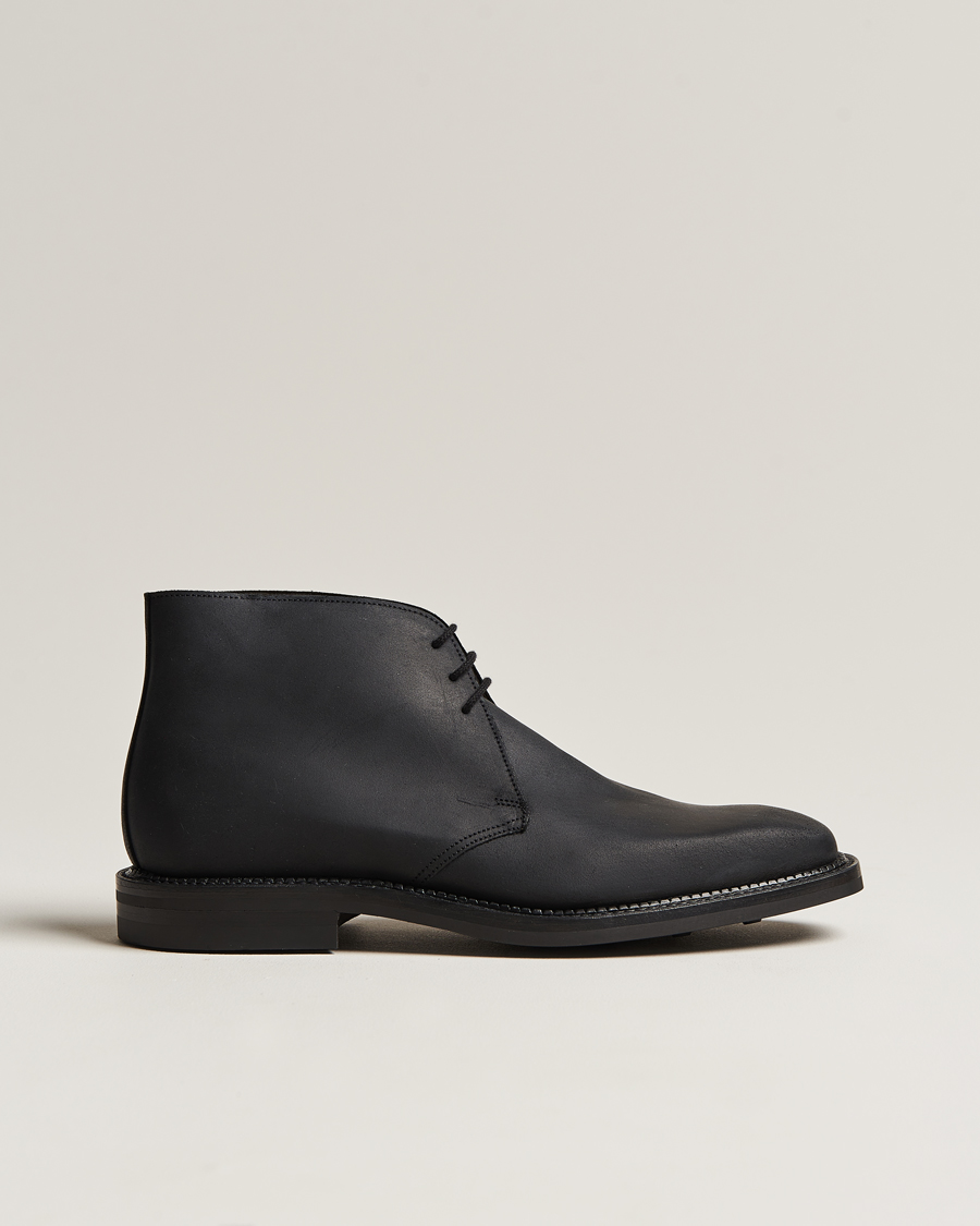 Uomini | Stivali | Crockett & Jones | Molton Chukka Black Rough-Out Suede
