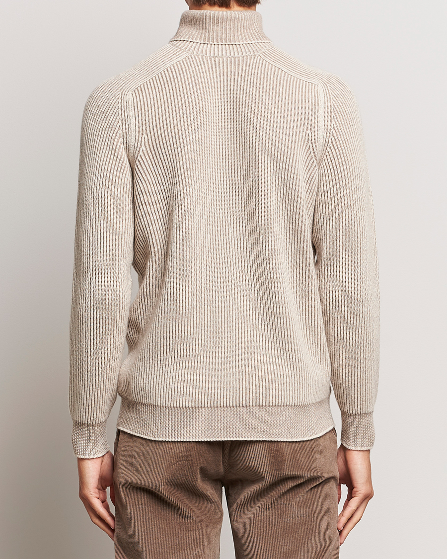 Uomini | Maglieria | SEASE | Dinghy Rib Cashmere Rollneck Oyster